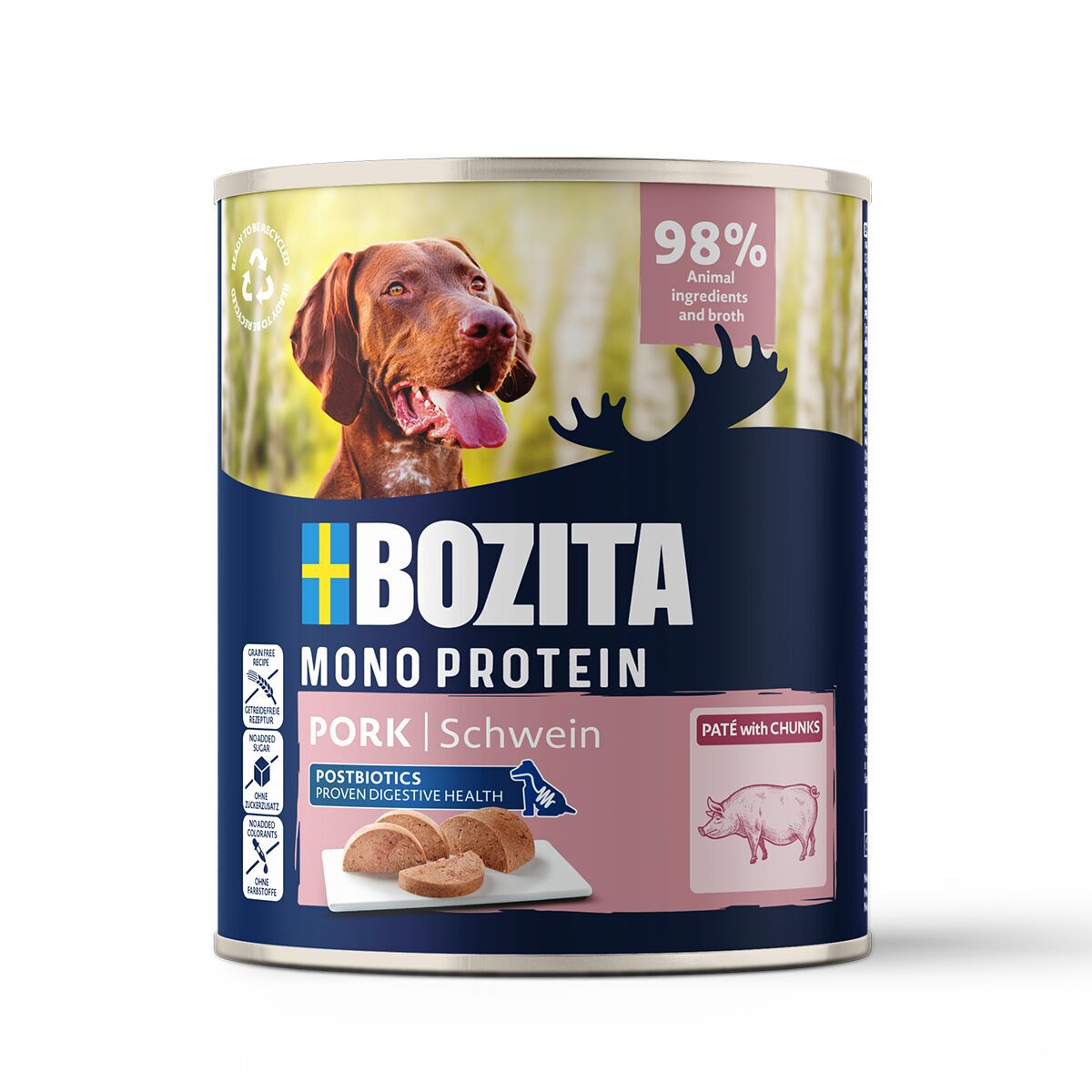 Bozita Paté Våtfoder till Hund med Gris