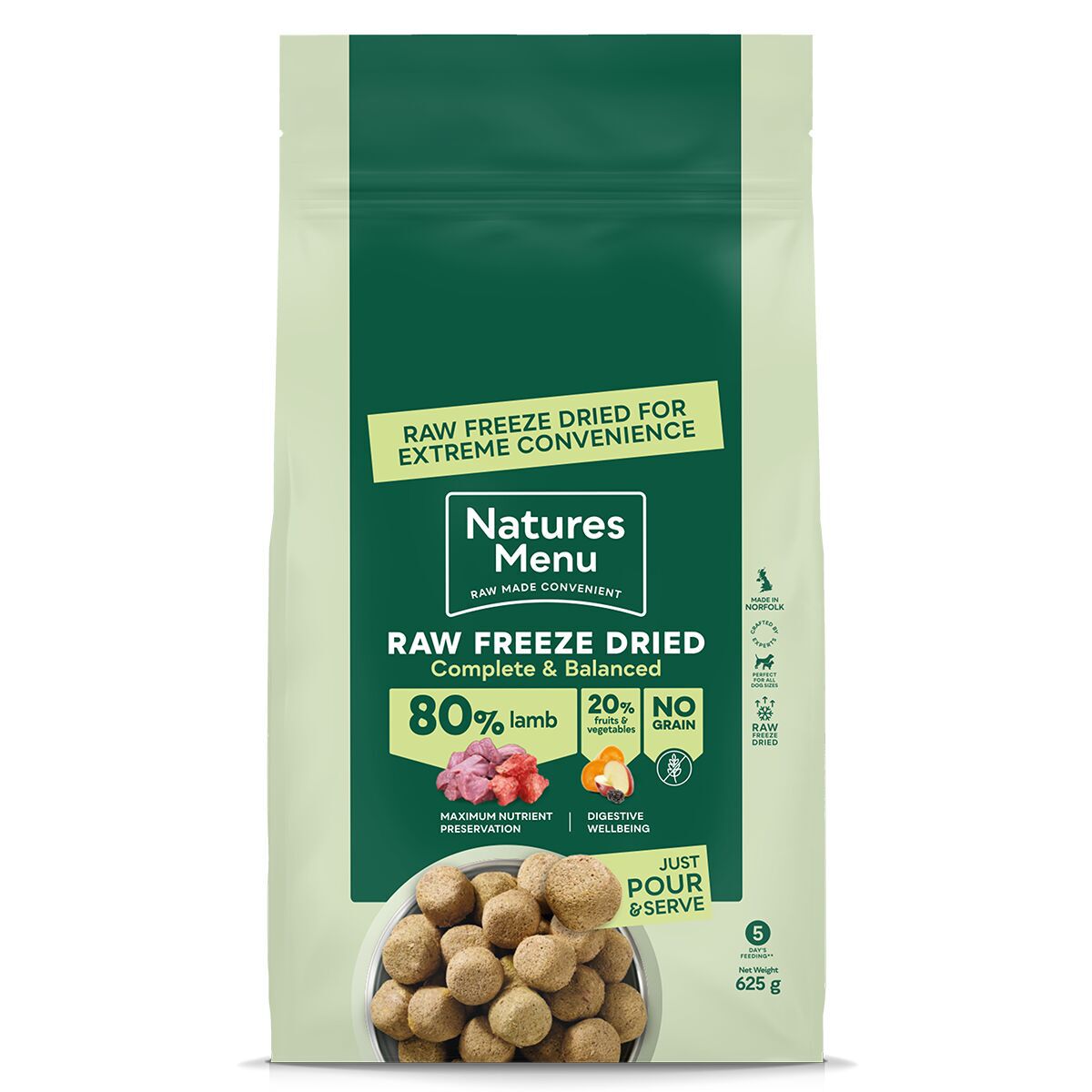 NaturesMenu Dog Freeze Dried Lamb Frystorkat Hundfoder