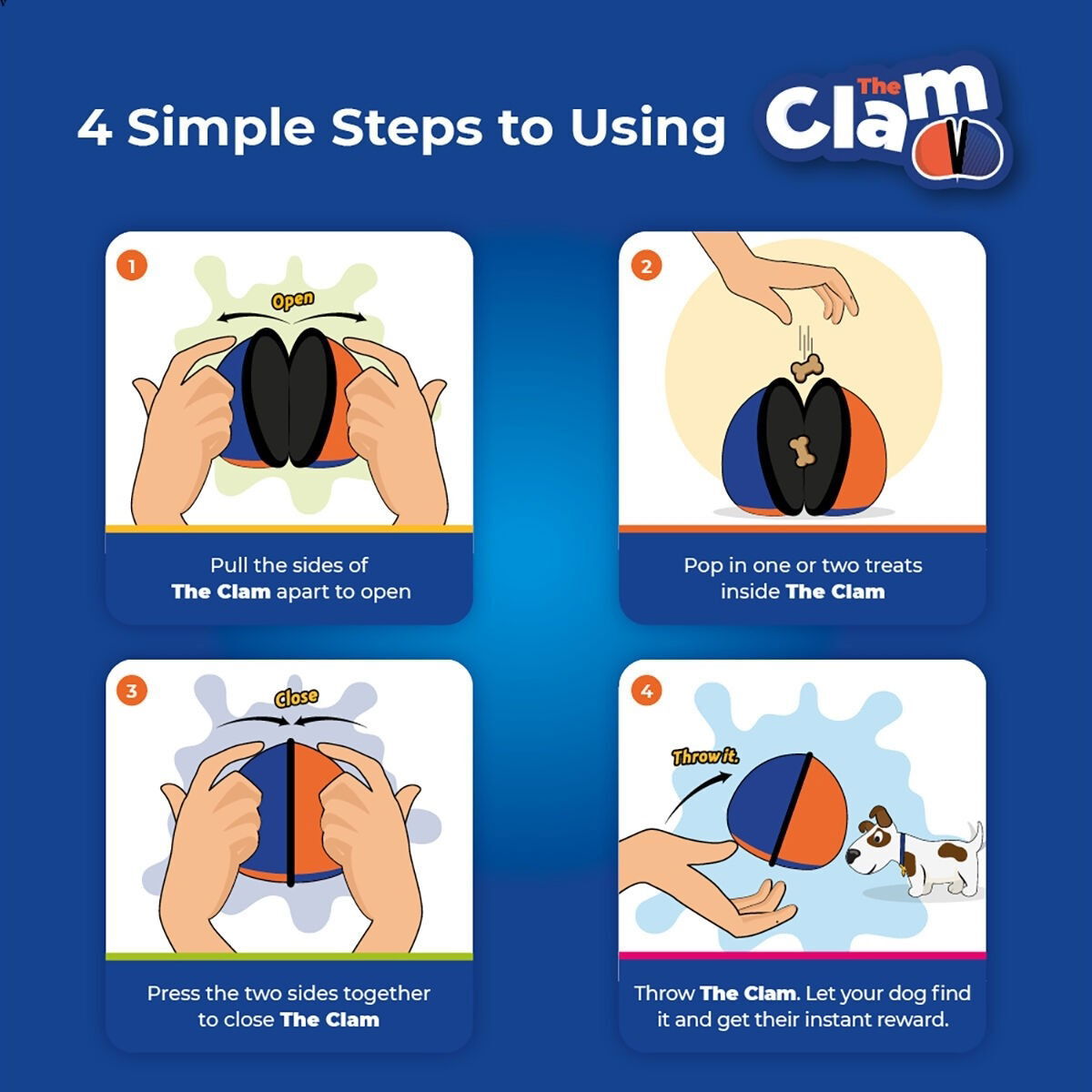 Tug-E-Nuff The Clam Blue/Yellow