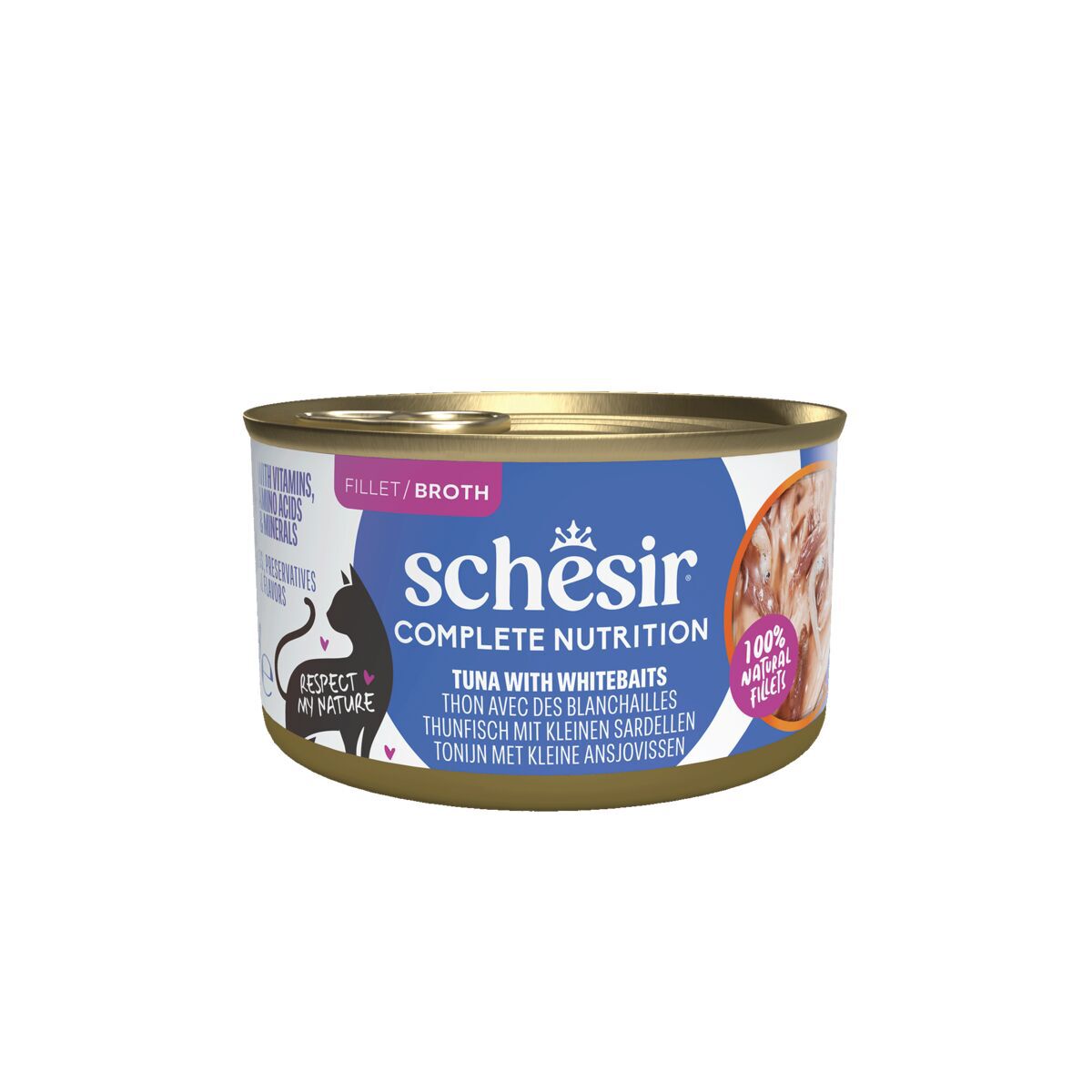 Schesir C&B Tuna with Whitebaits in Broth 85 g