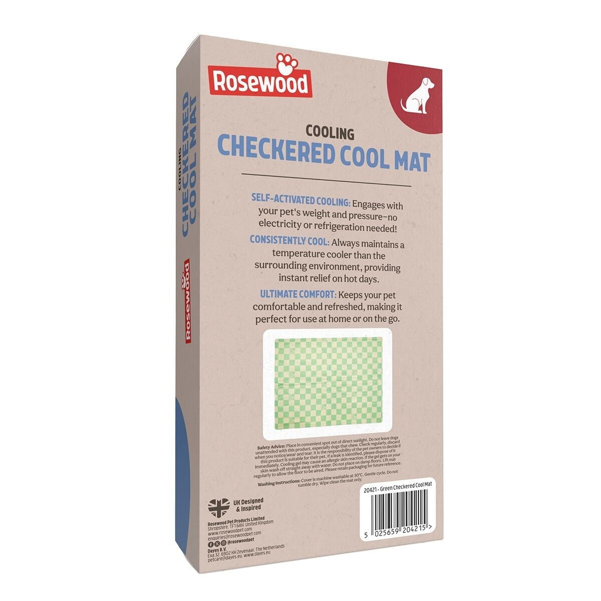 Rosewood checkered cooling mat