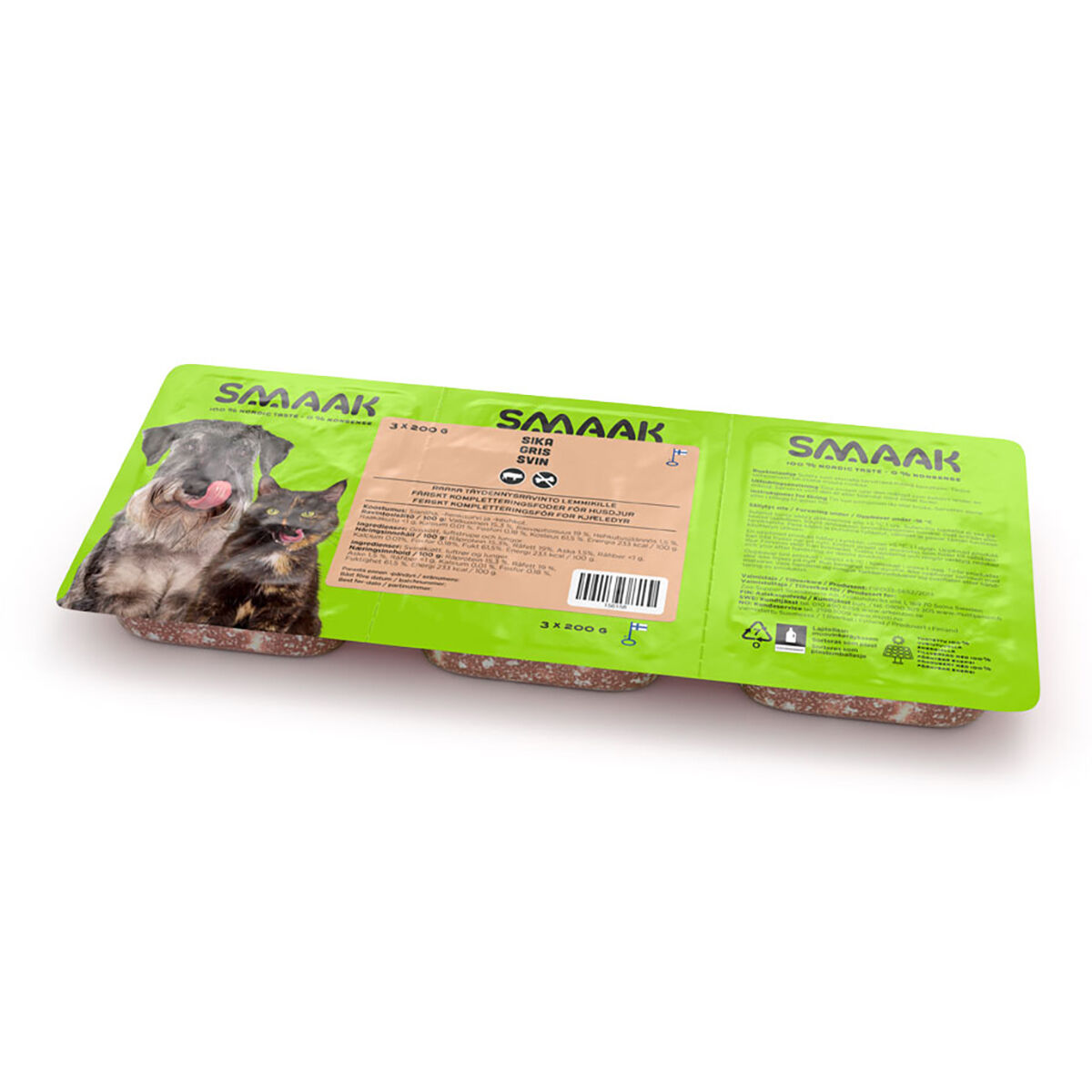 SMAAK Raw Complementary Pork Minced Meat 500 g | Hund - Hundmat - Färskfoder & BARF till hund | DogStyle