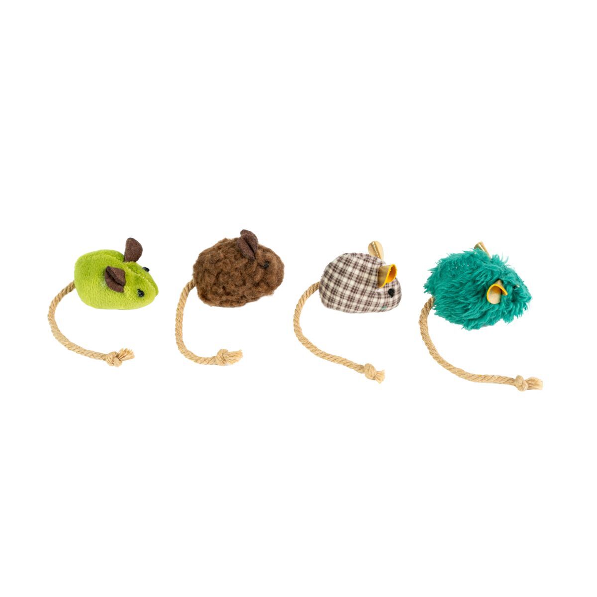 Little&Bigger Seasons Classics Minimöss Kattleksaker Grön/Brun 4-pack