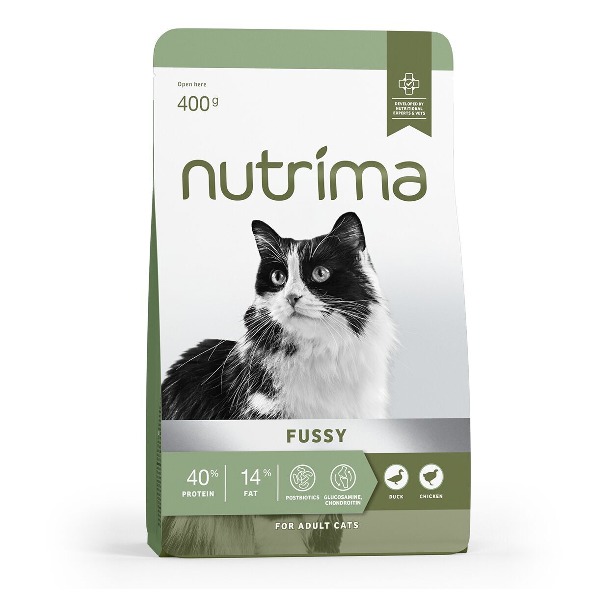 Nutrima Cat Adult Fussy Duck & Chicken Torrfoder till Katt