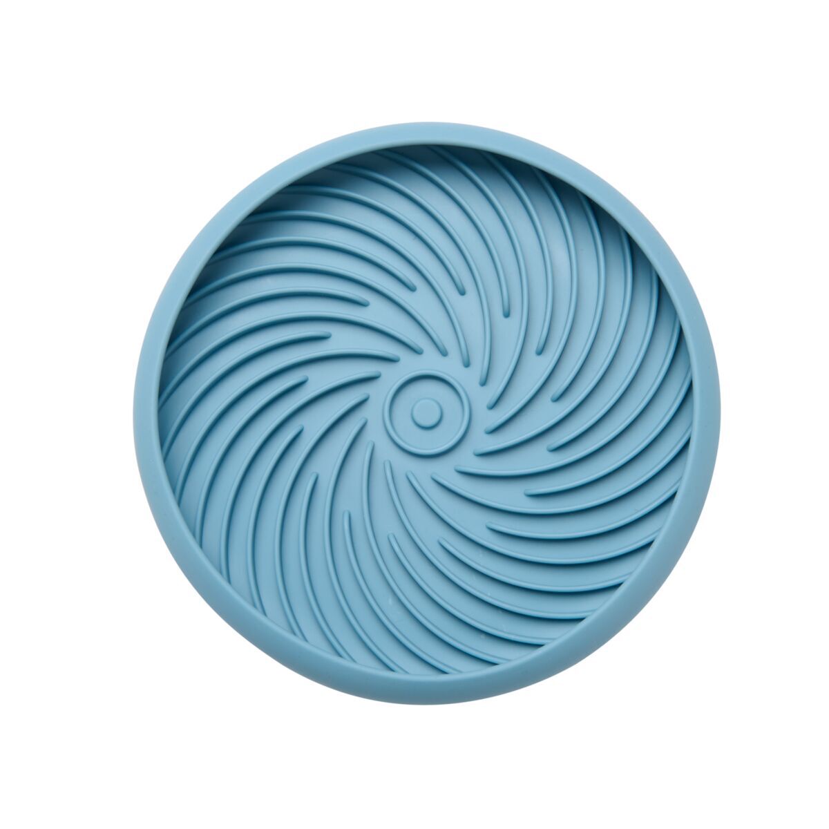 Little&Bigger Tasty enrichment plate swirl light blue