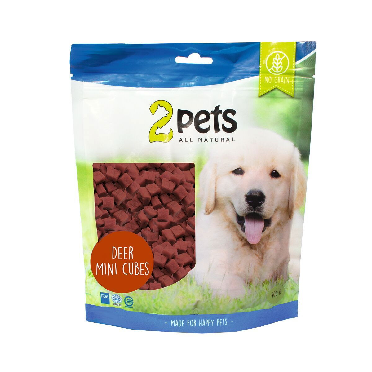 2pets Dogsnack Hjort MiniCubes