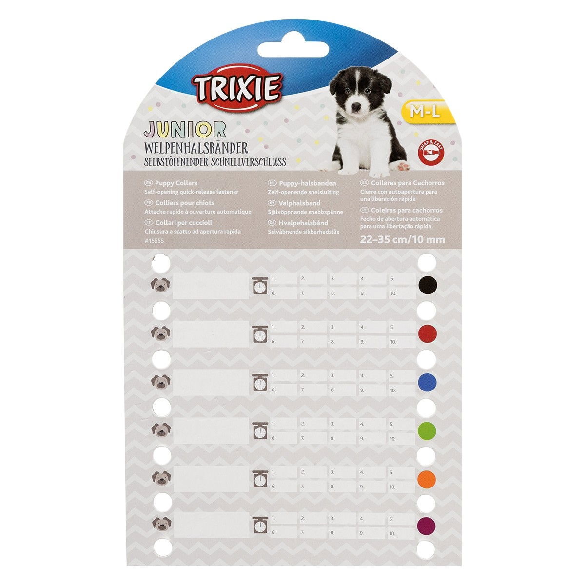 Trixie Valphalsband 6-pack