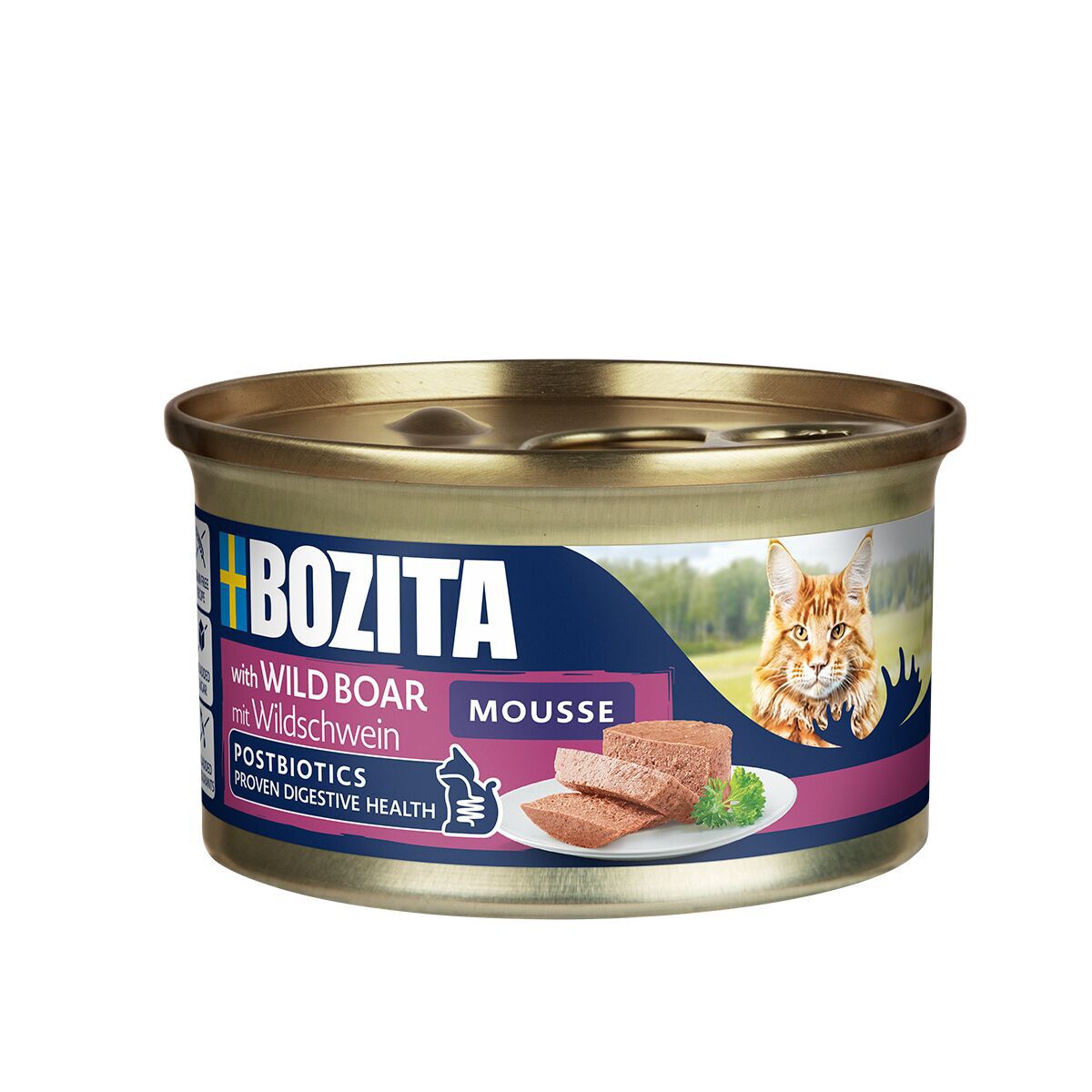 Bozita mousse V&aring;tfoder till Katt med Vildsvin 85 g