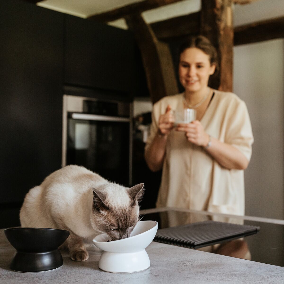Hunter Ceramic Cat Bowl Langa