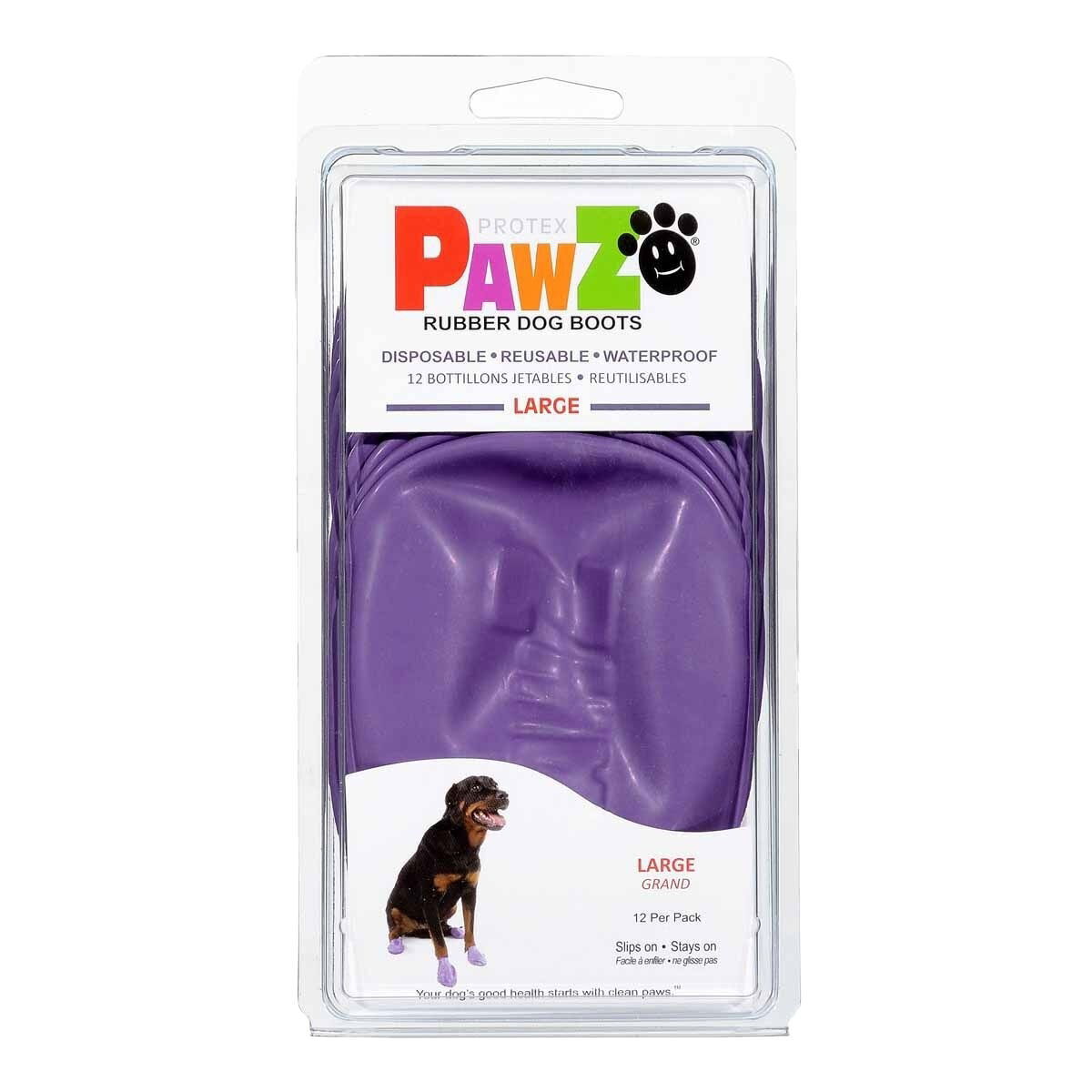 PawZ dog rubber boots color 12pcs
