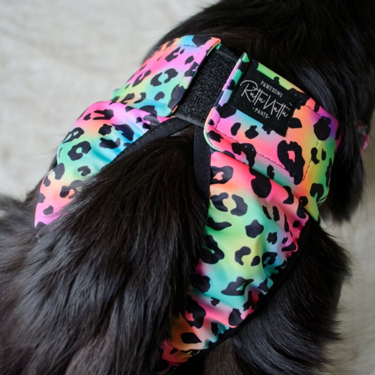 RuttuNuttu heat pants wraparound, rainbow leopard