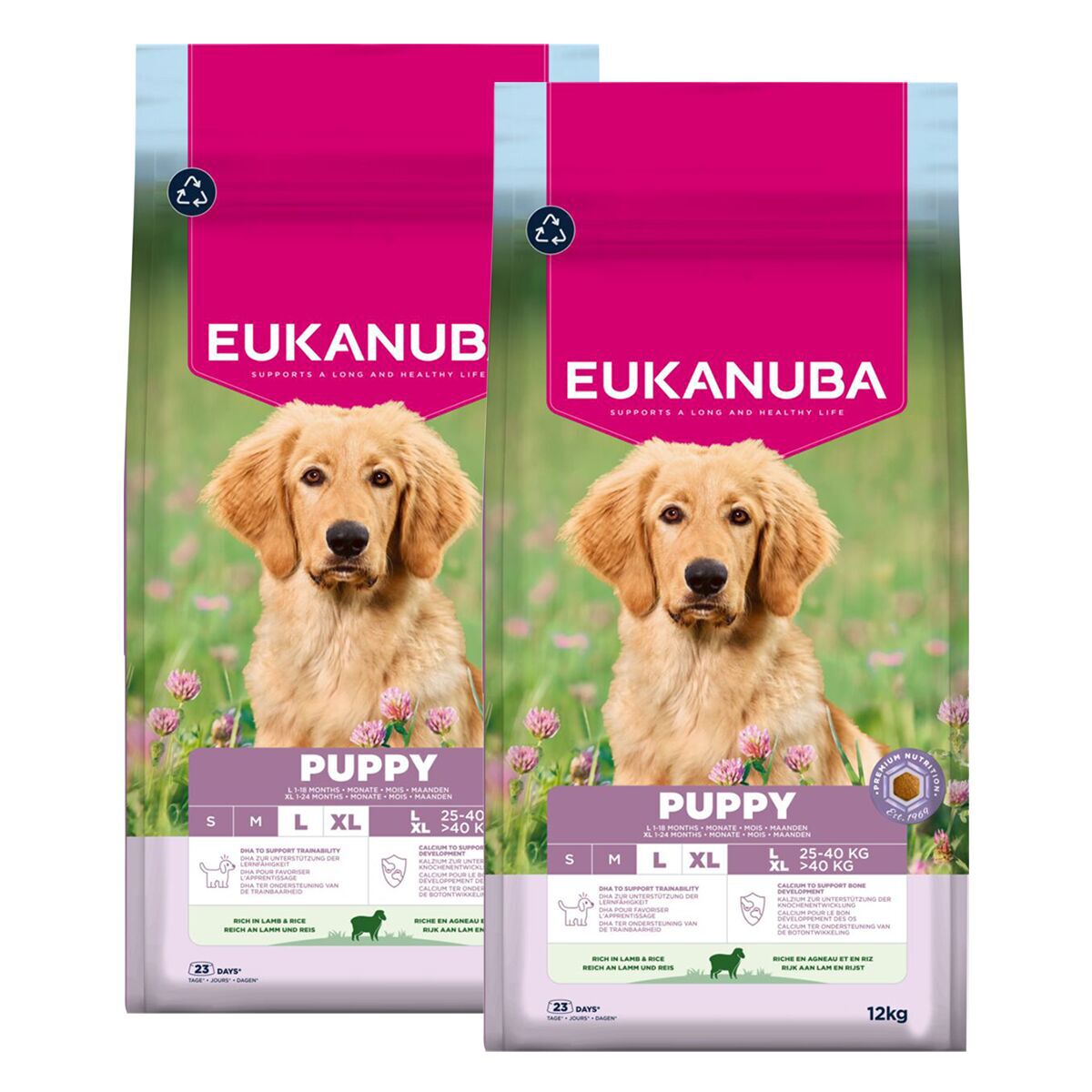 Eukanuba Puppy Large Breed Lamb & Rice 2 x 12kg | Hund - Valp - Valpfoder - Torrfoder till valp | DogStyle
