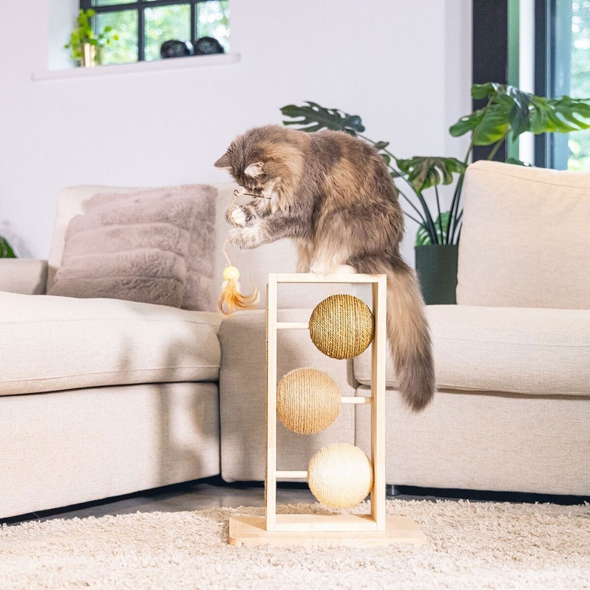 Designed by Lotte Wooden sctaching globes Lomax