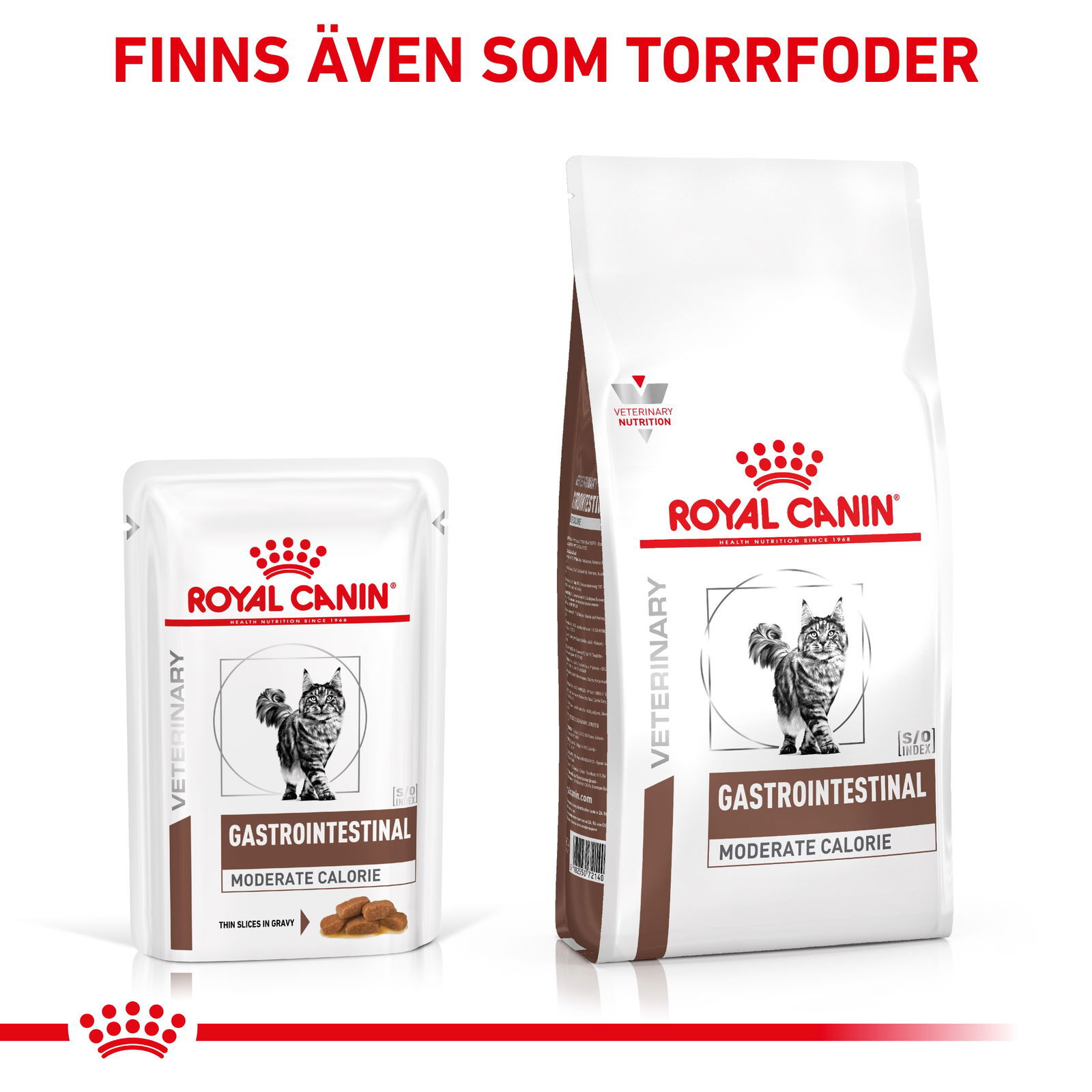 Royal Canin Veterinary Diets Gastrointestinal Moderate Calorie Slices In Gravy våtfoder för katt