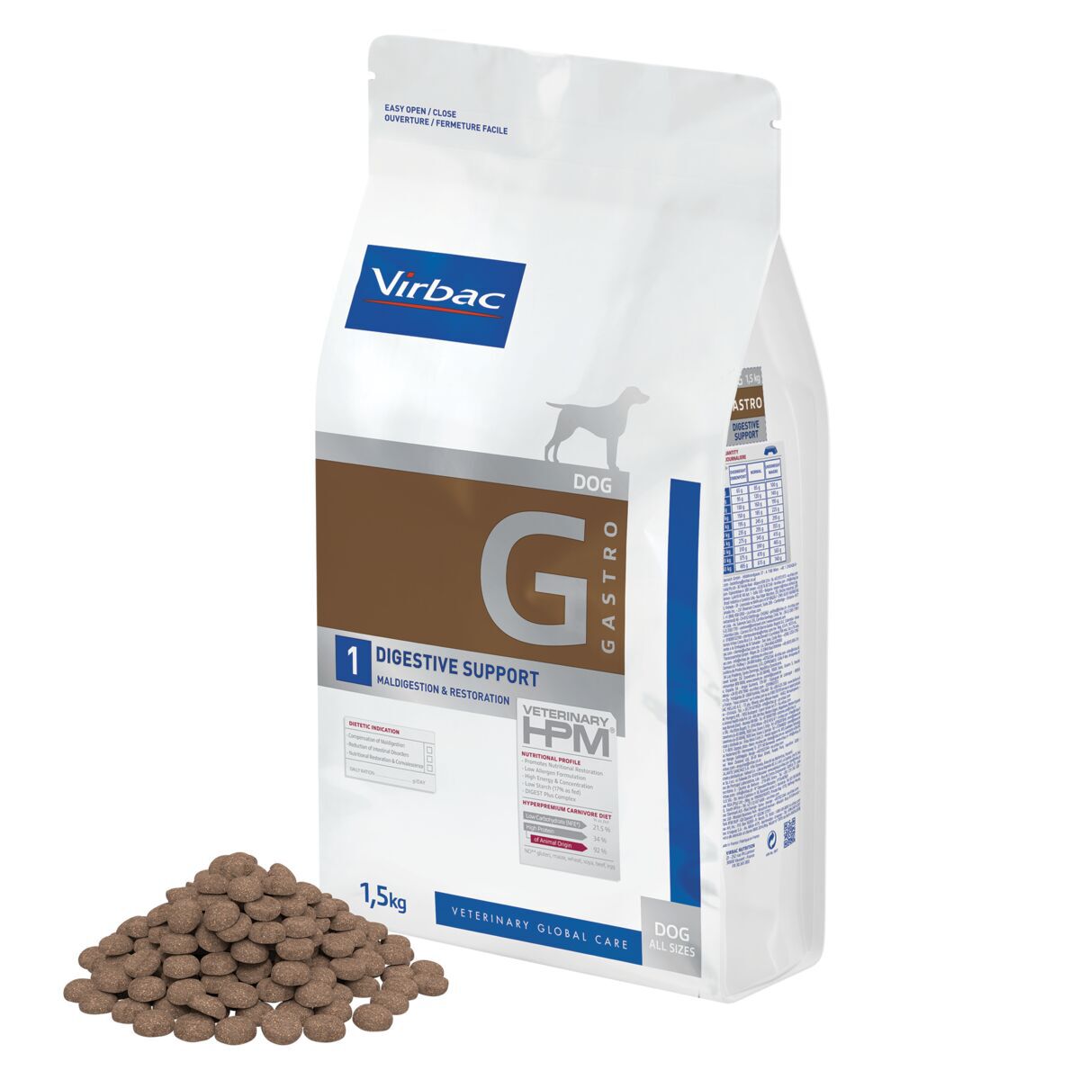 Virbac HPM Dog G1 Gastro Digestive Veterinärfoder till Hund