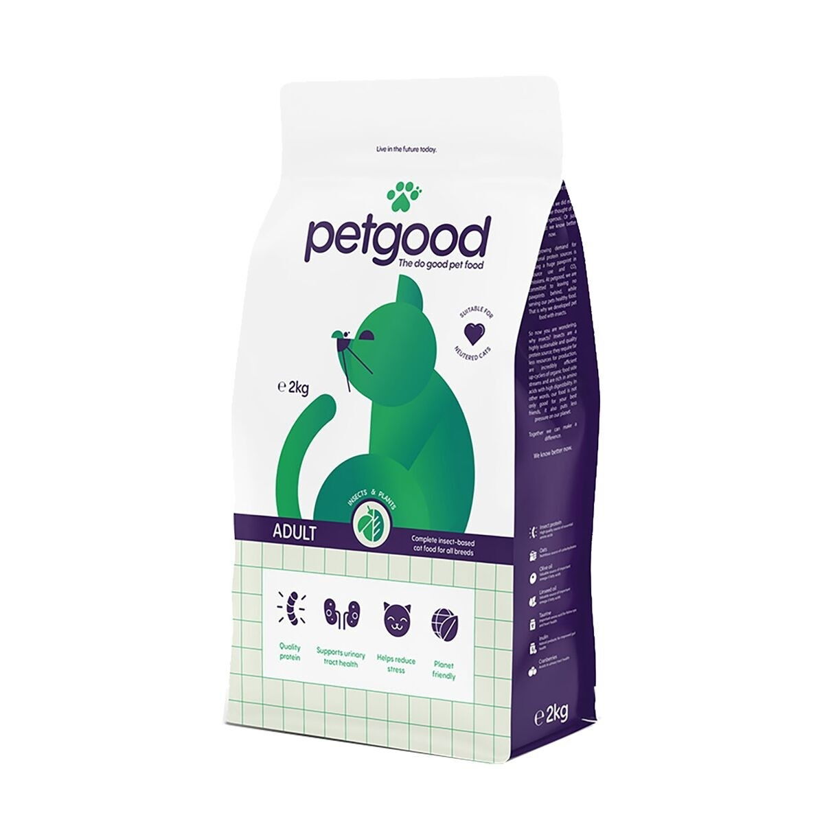 Petgood insect-based cat food adult