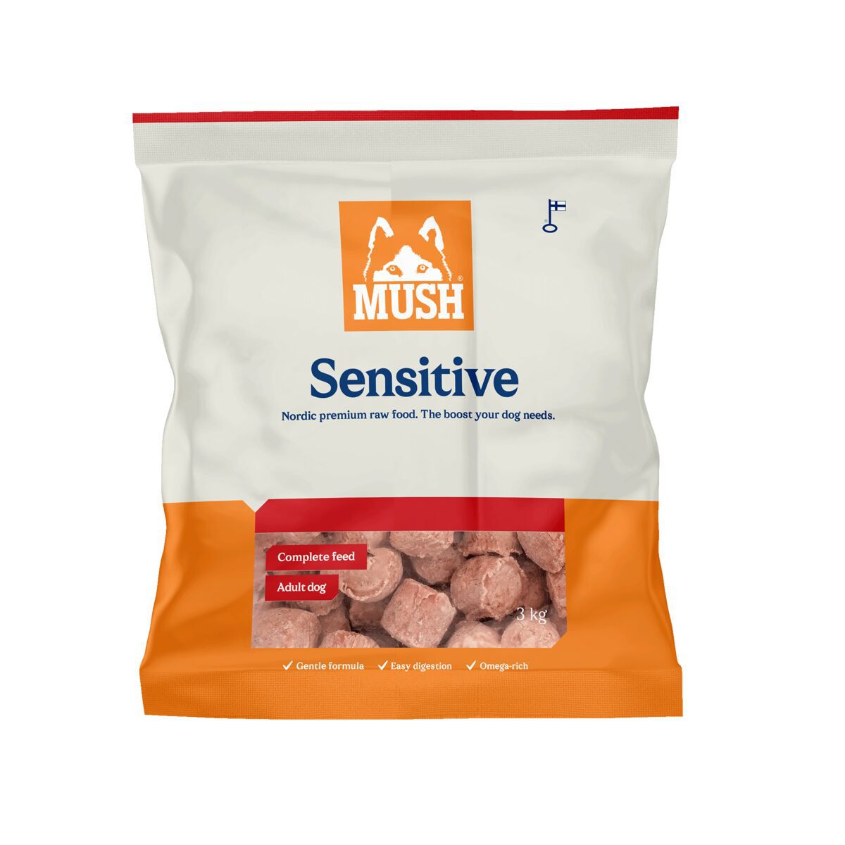 MUSH Sensitive Beef Färskfoder till Hund 3 kg