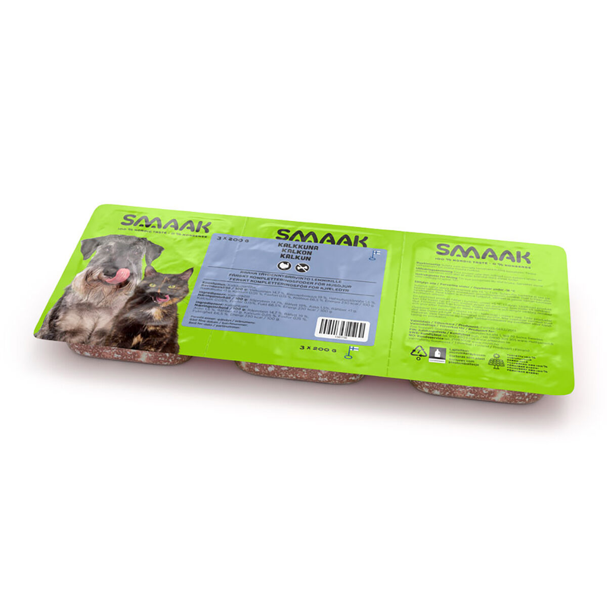 SMAAK Raw Complementary Turkey Minced Meat | Hund - Hundmat - Färskfoder & BARF till hund | DogStyle