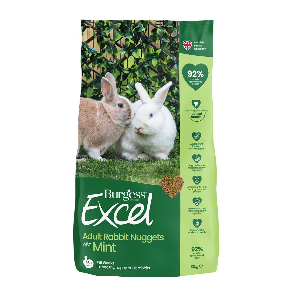 Burgess Excel Rabbit Adult Nugget with Mint