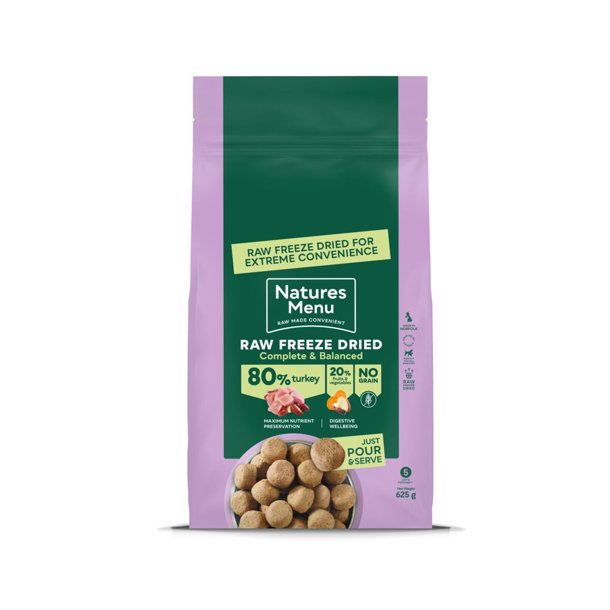 NaturesMenu Dog Freeze Dried Turkey Frystorkat Hundfoder