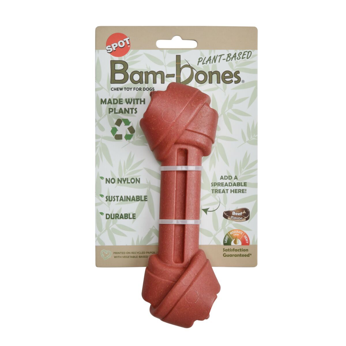 Bam-Bones Knot Bone Beef Tuggleksak till Hund 19 cm