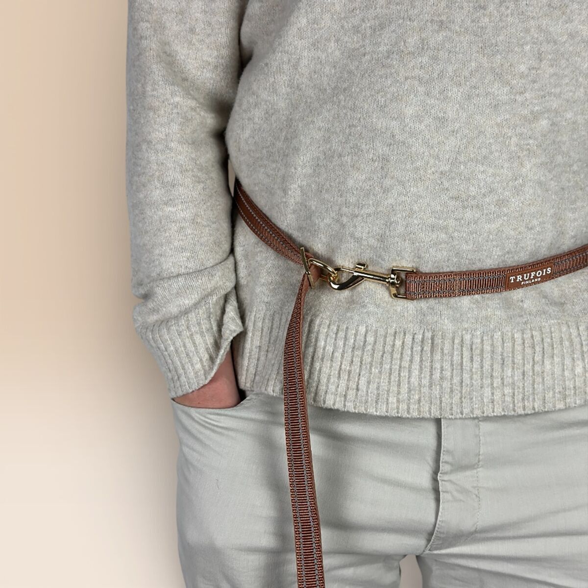 Trufois Adjustable Leash Brown