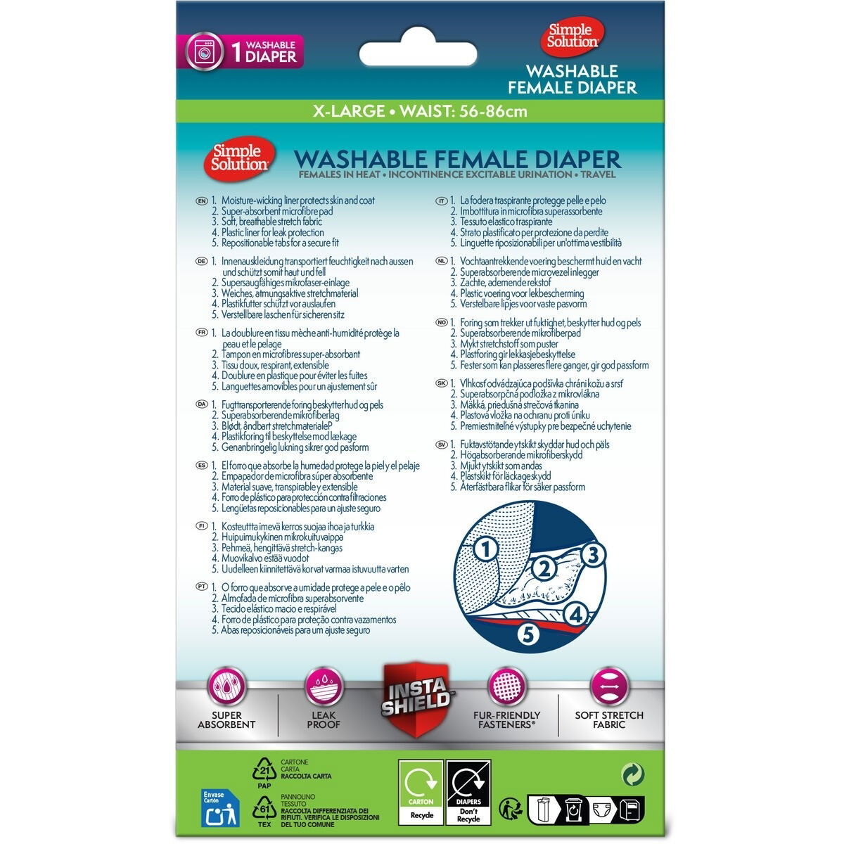 Simple Solution Diaper Garment purple