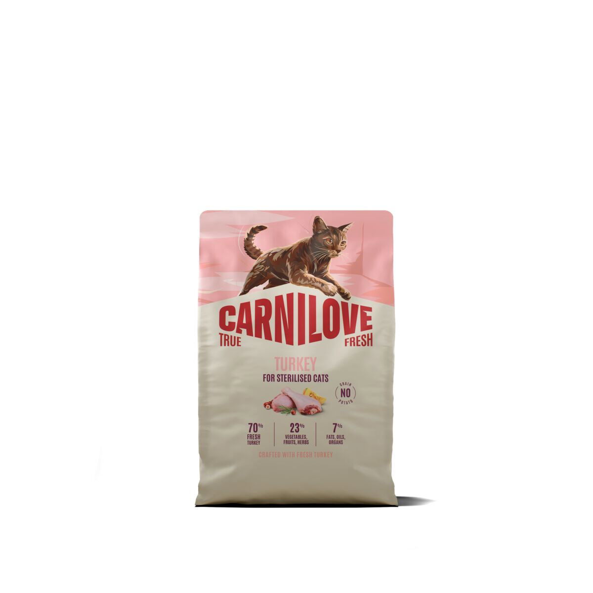 CARNILOVE TRUE FRESH cat dry turkey for sterilised adult all breeds