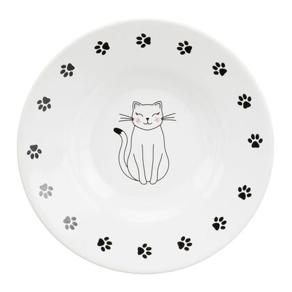 Trixie Matskål i Keramik Katt & Tassar Vit 200 ml