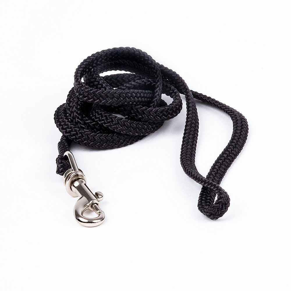Show Dog Show lead Round with silver colored lock, black