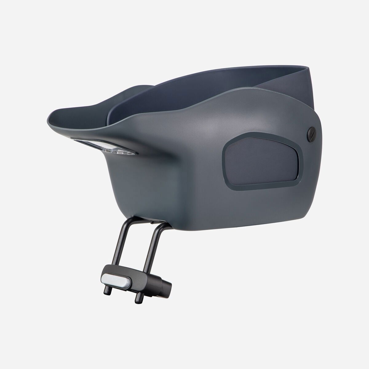 Kvisp bicycle basket with travel harness midnight grey