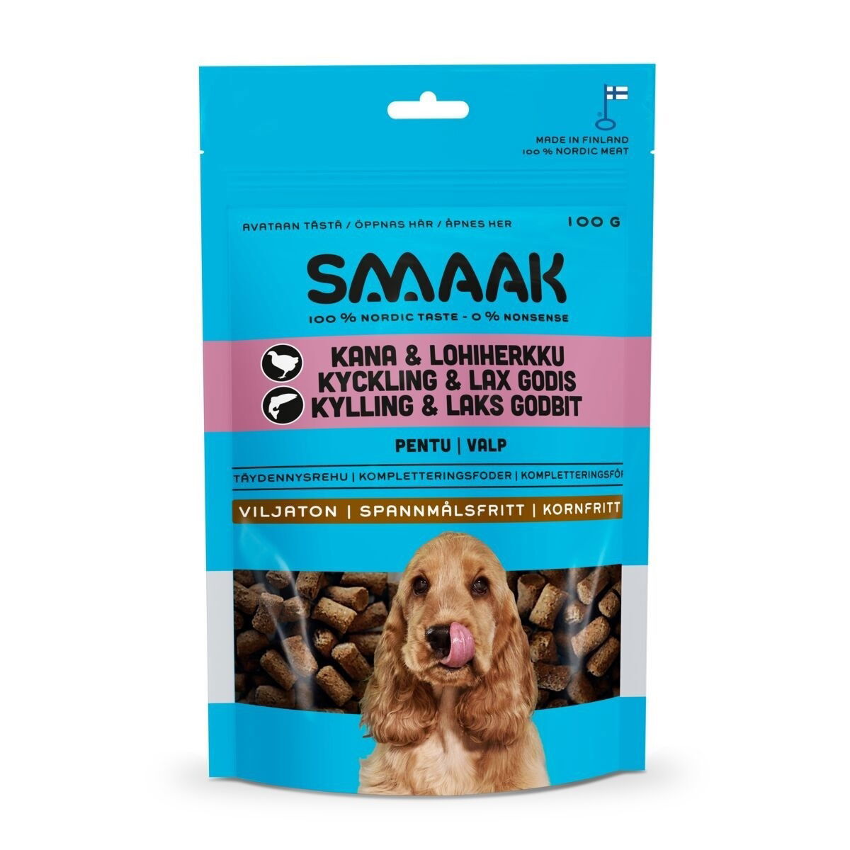 SMAAK Puppy Valpgodis Kyckling & Lax 100 g | Hund - Hundgodis - Träningsgodis | DogStyle
