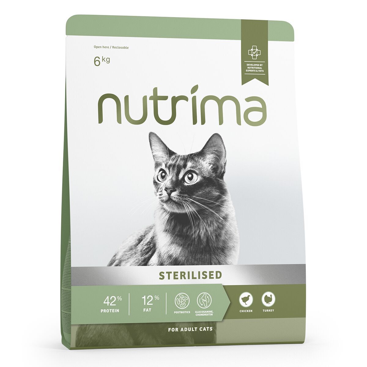 Nutrima Cat Adult Sterilised Chicken & Turkey Torrfoder till Katt