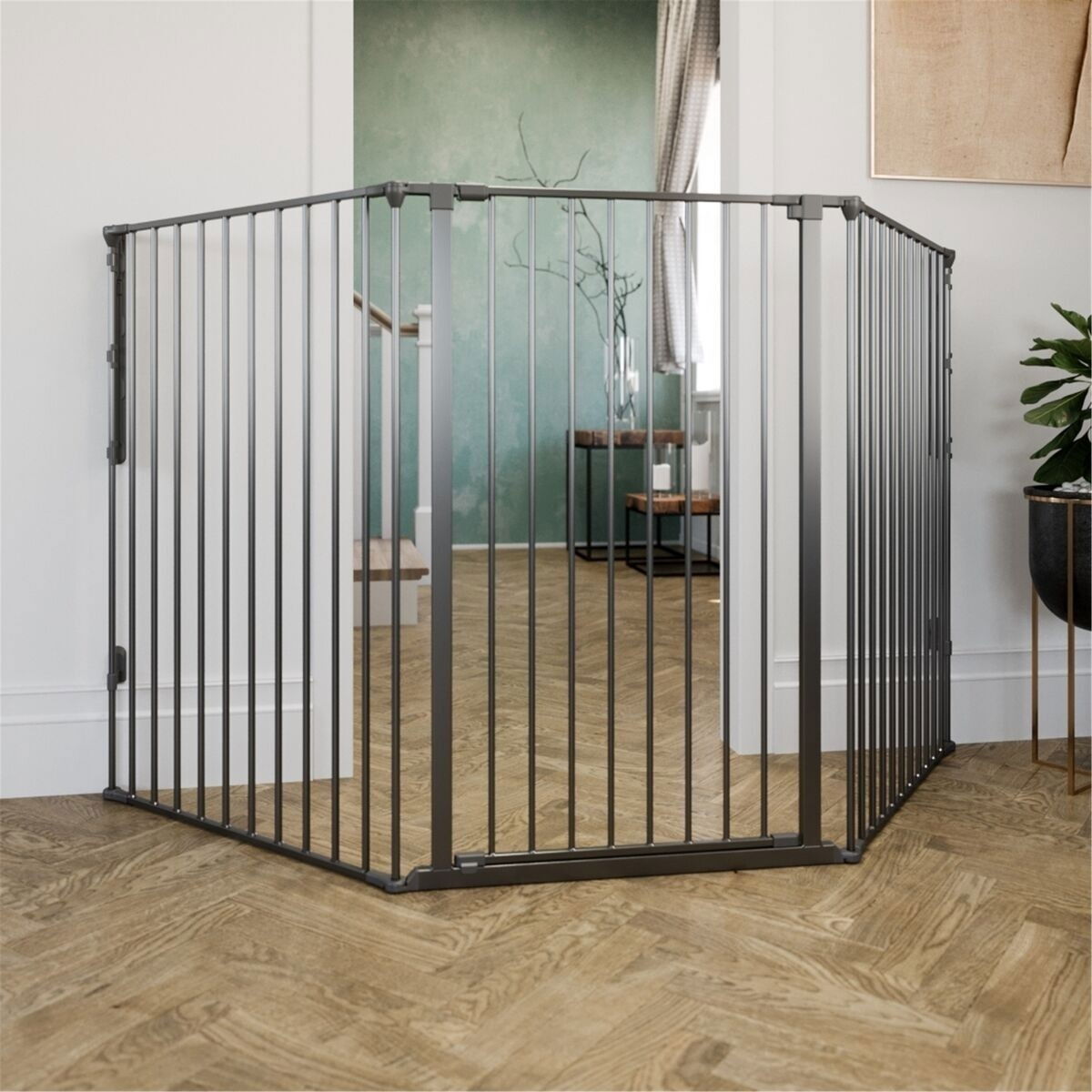 DogSpace Rocky wall mounted multi-expandabale gate extra tall