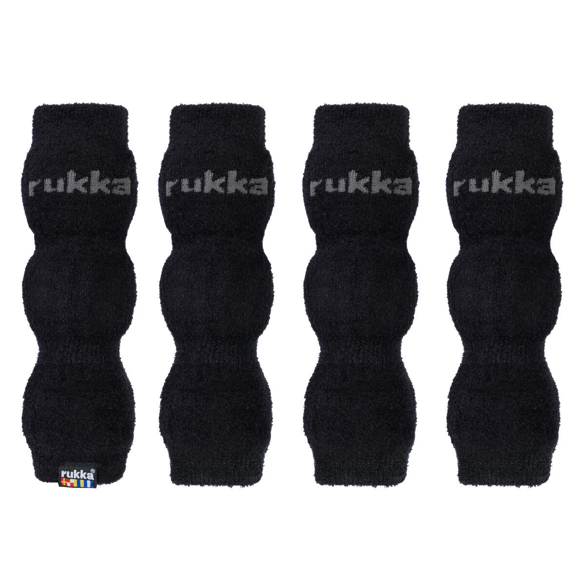 Rukka Plush Benvärmare till Hund Svart 4-pack