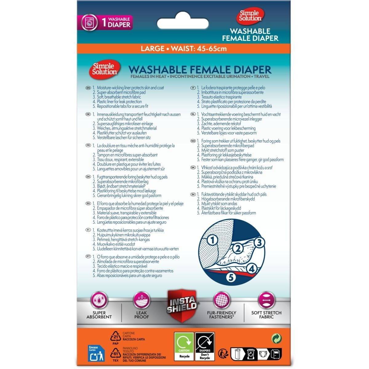 Simple Solution Diaper Garment purple