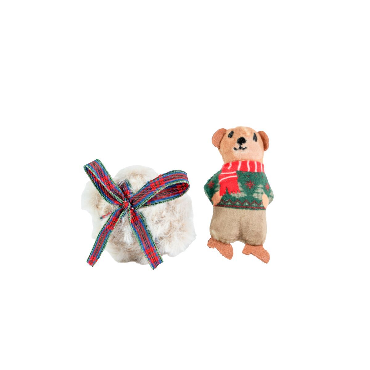 Little&Bigger Seasons Classics Nallebjörn & Julgåva Kattleksaker 2-pack