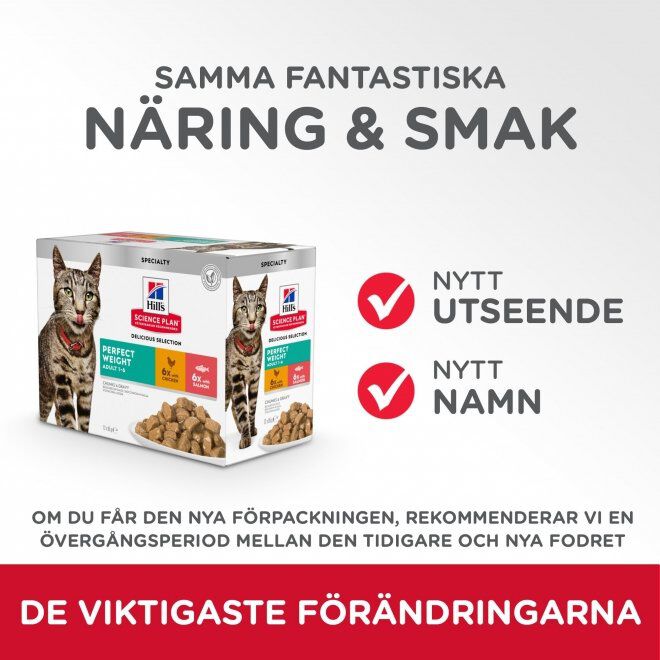 Hill's Science Plan Cat Perfect Weight Chicken&Salmon 12x85 g