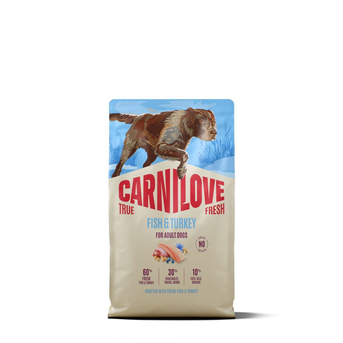 CARNILOVE TRUE FRESH dog dry fish & turkey for adult all breeds
