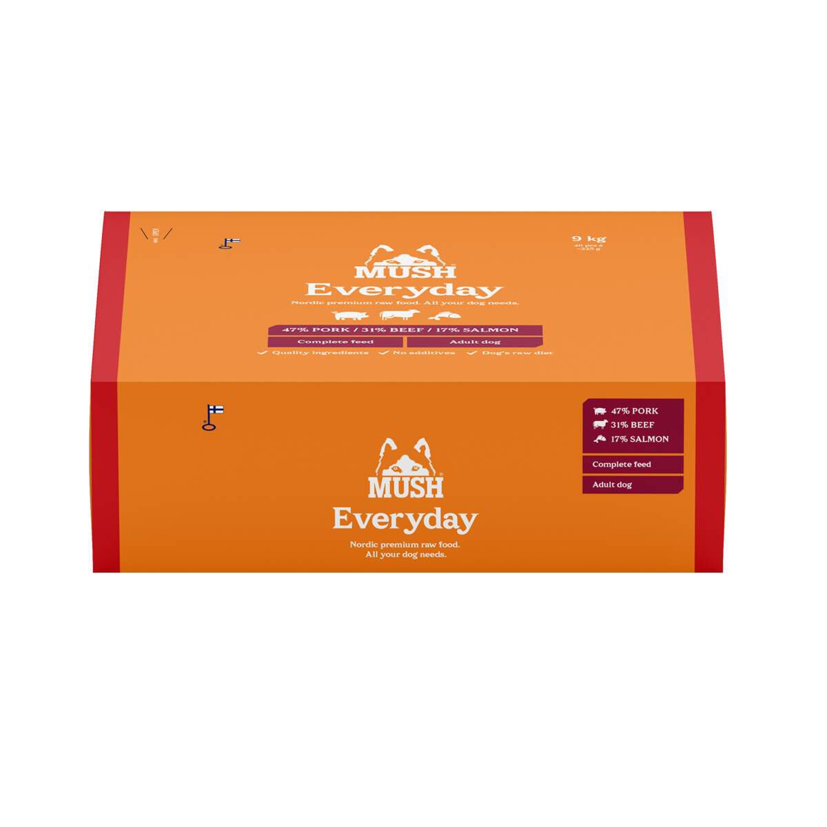 MUSH Everyday Red Pork-Beef-Salmon Färskfoder till Hund