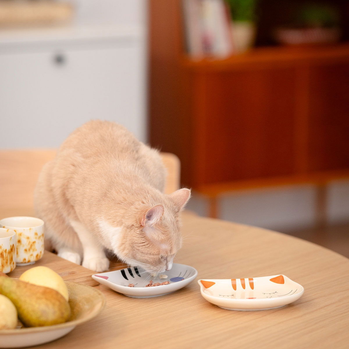 Basic CatFace ceramic saucer beige