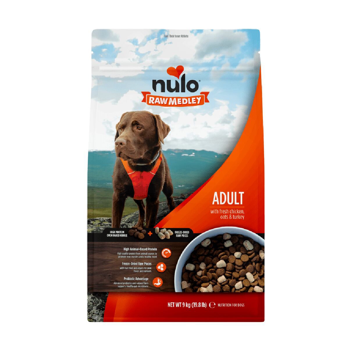 Nulo Raw Medley Dog Adult Fresh Chicken, Oats & Turkey Torrfoder till Hund