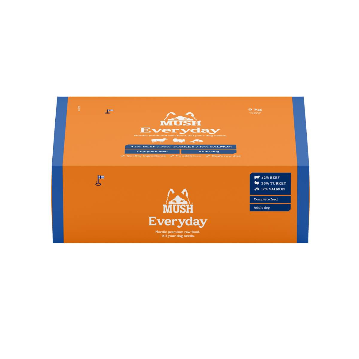 MUSH Everyday Blue Beef-Turkey-Salmon Färskfoder till Hund