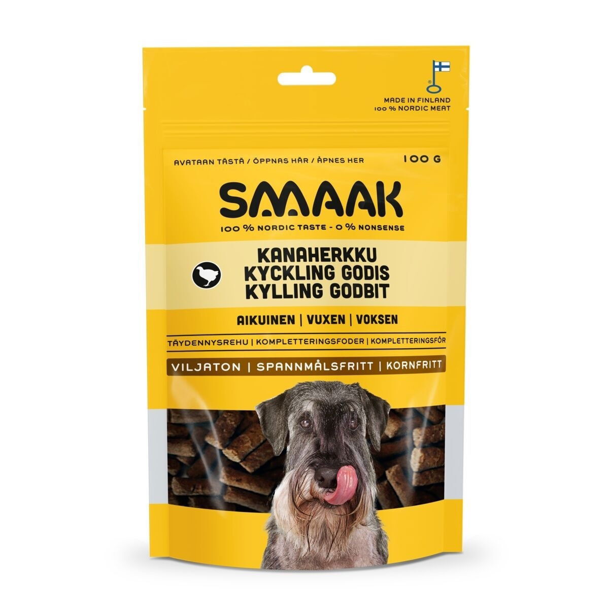 SMAAK Dog Adult Hundgodis Kyckling 100 g | Kampanj - Kampanj hund - Kampanj på Hundmat - Upp till 30% på Smaak | DogStyle