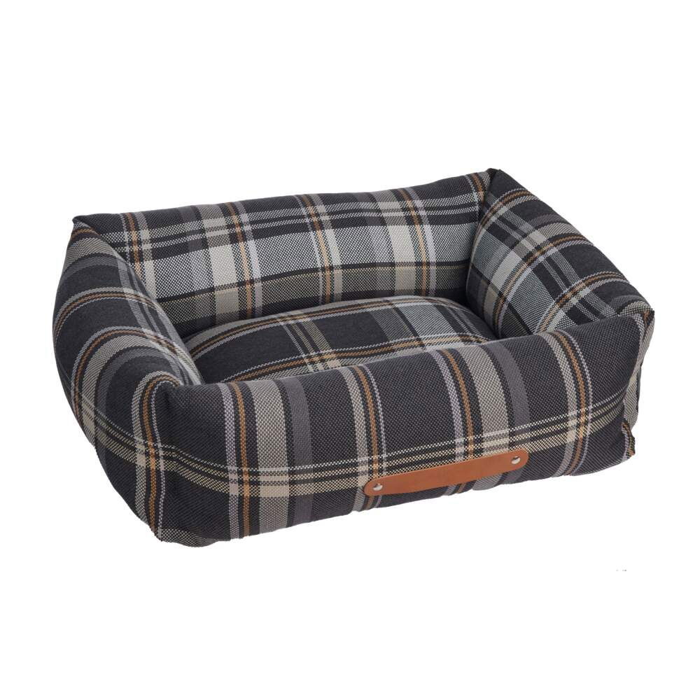 Basic Premium Swift dog bed dark grey tartan