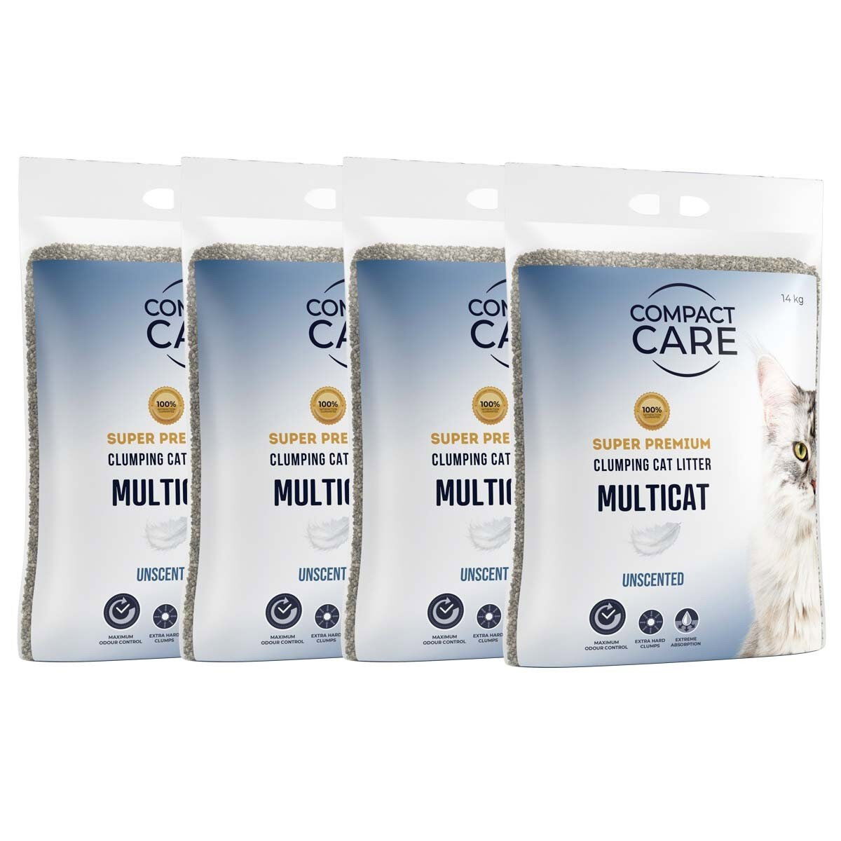 Compact Care Multicat Unscented 4x14 kg