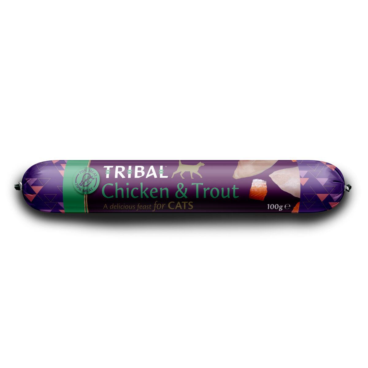 Tribal Cat Chicken & Trout Sausage Kattfoder 100 g