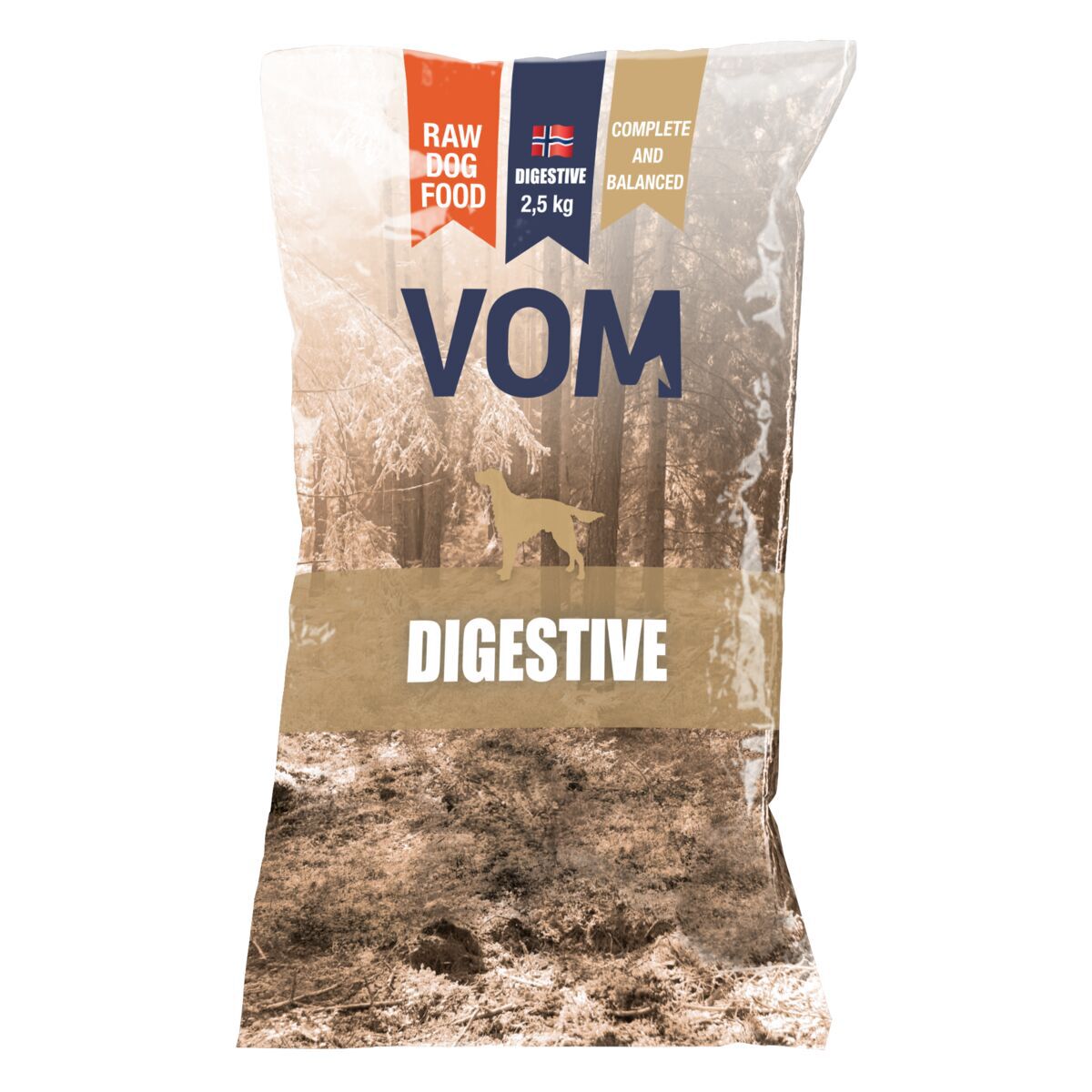 VOM Digestive Köttbullar Färskfoder till Hund 2,5 kg