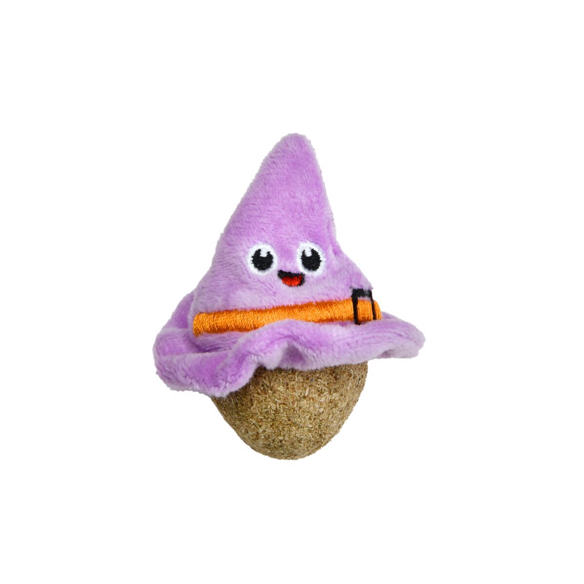 Little&Bigger Happy Halloween Kattmynta-boll med Hatt Kattleksak