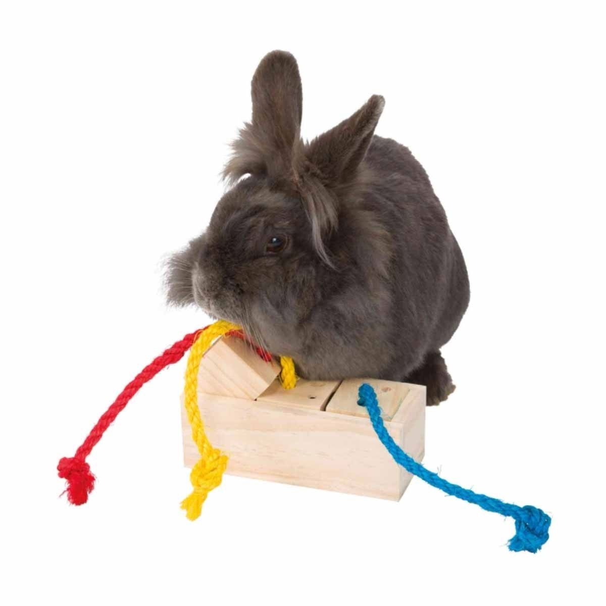 Leksak gnagare/fågel, snack cube, trä, 16 × 6 × 7 cm